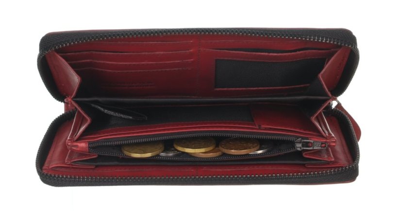 Dámská kožená peněženka na zip Greenburry 2150-26