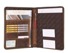 Kožená spisovka Greenburry 1721-25 hnědá