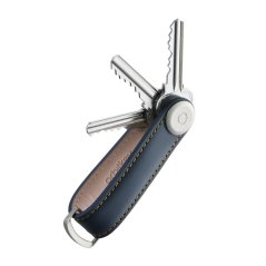 Kožená klíčenka Orbitkey 2.0 Navy & Tan Stitching