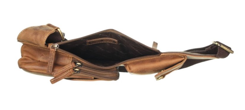 Kožený Body-Crossover Bag Greenburry 1559-25 hnědý