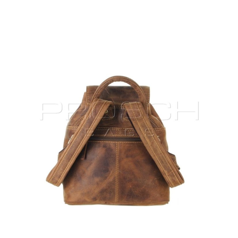 Kožený batoh Greenburry 1711S-25 hnědý