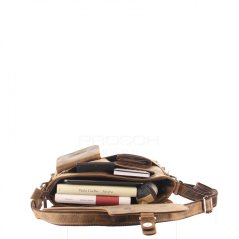 Kožená taška Greenburry 1913-M-25 hnědá