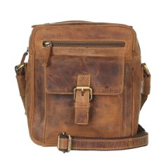 Kožená taška Greenburry 1664-25 hnědá