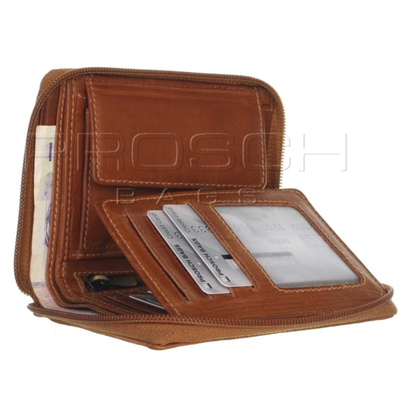 Dámská kožená peněženka RFID 1086-24 Teak Brown