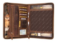 Kožená spisovka Greenburry 1721A-25 hnědá