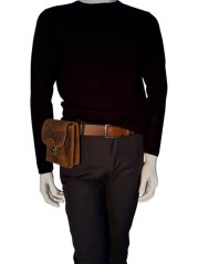 Kožená kapsa na opasek Greenburry 1754 H-25 hnědá