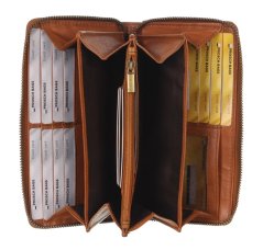 Kožená peněženka na zip Greenburry 2520-24