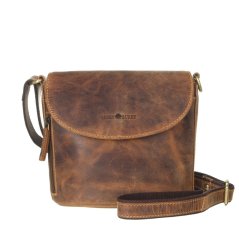 Kožená kabelka Greenburry 1727-25 hnědá