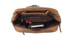 Kožená taška Greenburry 1665-25 hnědá