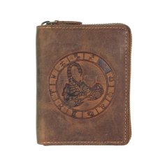 Kožená peněženka na zip Greenburry 821A - štír