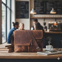 Kožená taška Greenburry 1650/A-25 hnědá