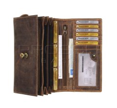 Kožená peněženka Greenburry 1669-25 hnědá