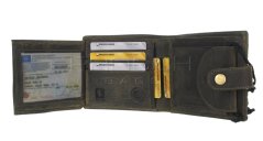 Kožená peněženka na krk Greenburry 325-30 olivová