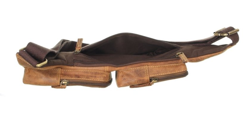 Kožený bodybag Greenburry 1543-25 hnědý