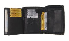 Kožená peněženka na zip Greenburry 681-20 černá