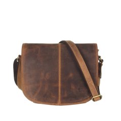 Kožená kabelka Greenburry 1723M-25 hnědá