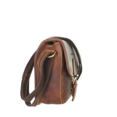 Kožená kabelka Greenburry 1630-25 hnědá