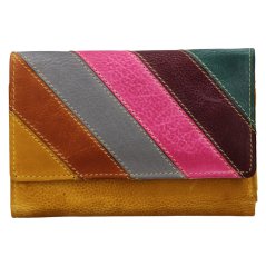 Dámská kožená peněženka Lagen 864-77/D Yellow/Mult