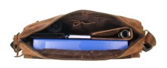 Kožená taška Greenburry Revolver Bag 1694B-25 hně