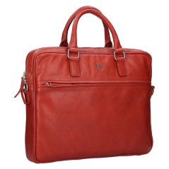 Kožená business taška Lagen BLC-23/2185 červená