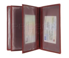 Kožená dokladovka Greenburry 328B-RS-26 červená