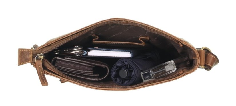 Kožená crossbody vintage kabelka Greenburry 1532-2