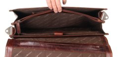 Kožená aktovka Greenburry BTK 1306-25 cognac