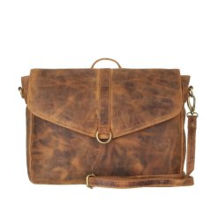 Kožená taška-batoh Greenburry 1637-25 hnědá
