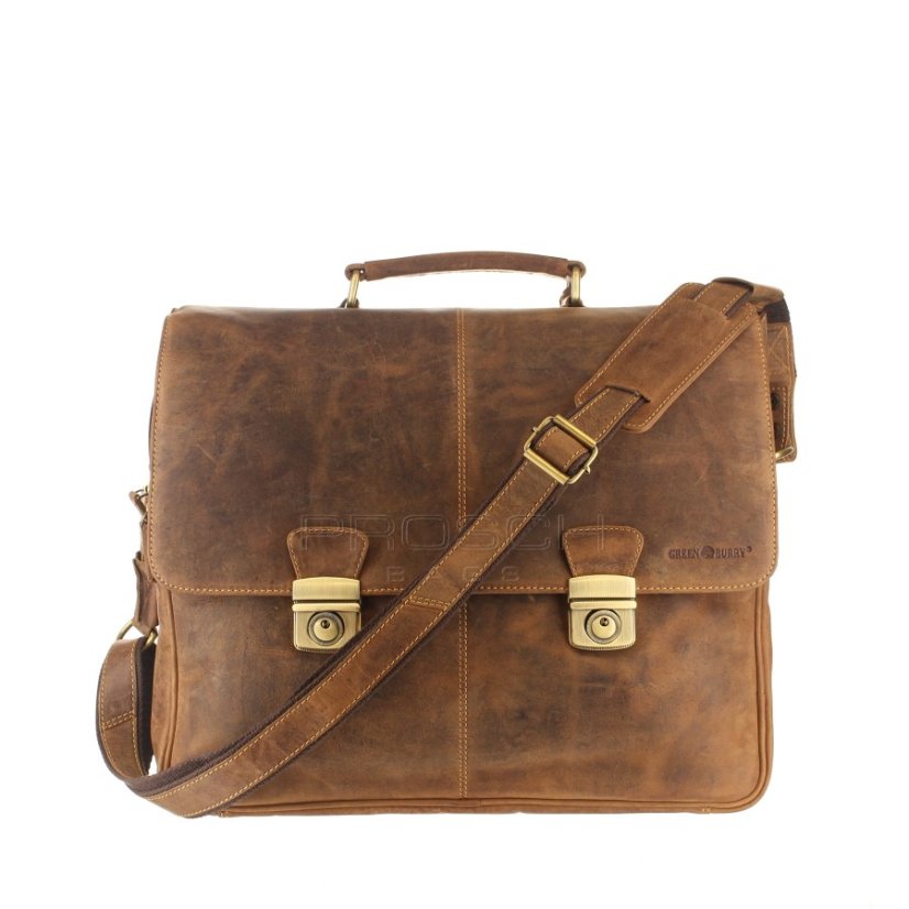 Kožená taška na notebook Greenburry XXL 1728-25