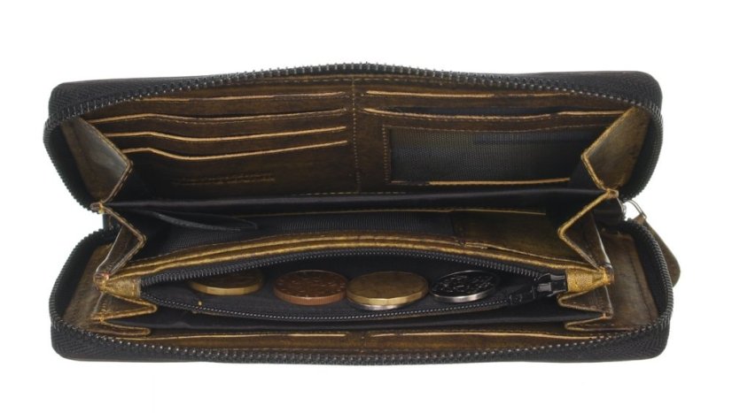 Dámská kožená peněženka na zip Greenburry 2150-45