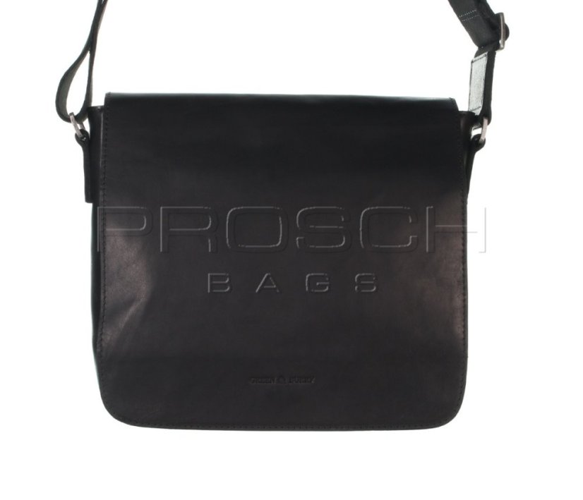 Kožená taška Greenburry 1107-20 Black