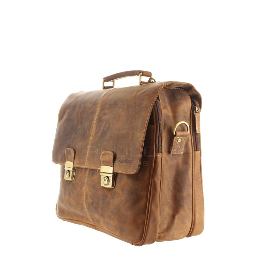 Kožená taška na notebook Greenburry XXL 1728-25