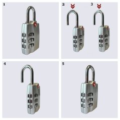 TSA zámek na kufr s číselným kódem D&N 4442 růžový
