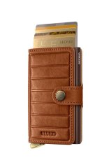 Miniwallet Secrid Emboss Lines MEl-Cognac+