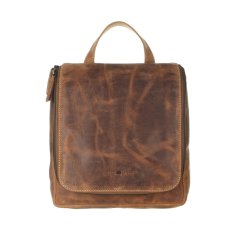 Kožená kosmetická taška Greenburry 1735-25 hnědá