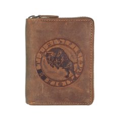 Kožená peněženka na zip GREENBURRY 821A-Býk