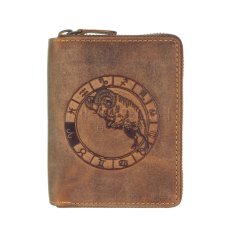 Kožená peněženka na zip GREENBURRY 821A-Beran