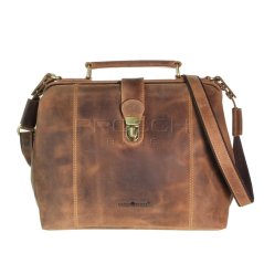 Kožená kabelka Greenburry 1584-25 hnědá