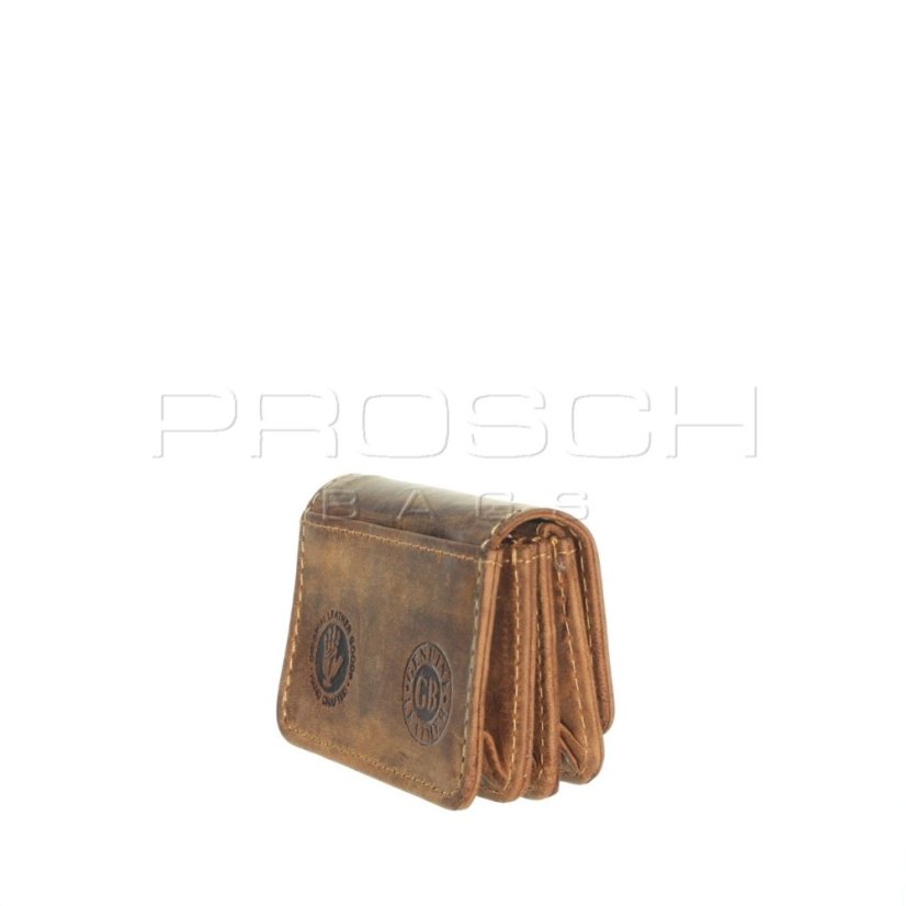 Kožená peněženka mini Greenburry 1680-25 hnědá