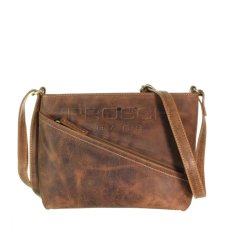 Kožená kabelka crossbody Greenburry 1582-25 hnědá