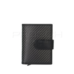 Karbon-kožená peněženka na karty Greenburry 1137