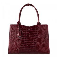 Kabelka na notebook Socha Croco-Burgundy 15,6"
