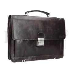 Kožená aktovka Lagen 2079/C tmavě hnědá