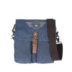 Plátěná crossbody taška Greenburry 5896-27 modrá