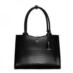 Kabelka na notebook Socha Midi Croco Black 14"