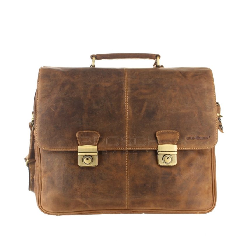 Kožená taška na notebook Greenburry XXL 1728-25