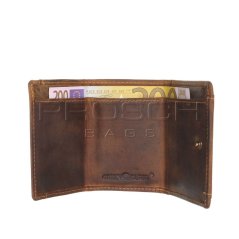 Kožená mini peněženka Greenburry 1682-A-E-25 hnědá