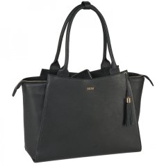 Kožená kabelka na notebook SOCHA Caddy Black 17.3”