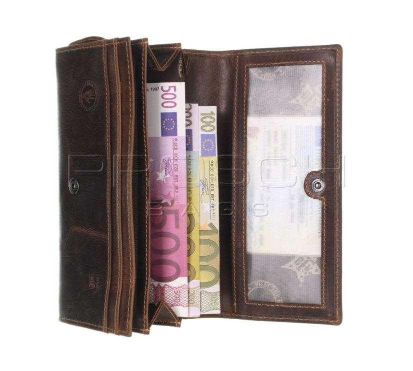 Kožená peněženka Greenburry BTK 0960-25 hnědá