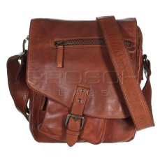Kožená taška Greenburry Revolver 2917-24 Cognac